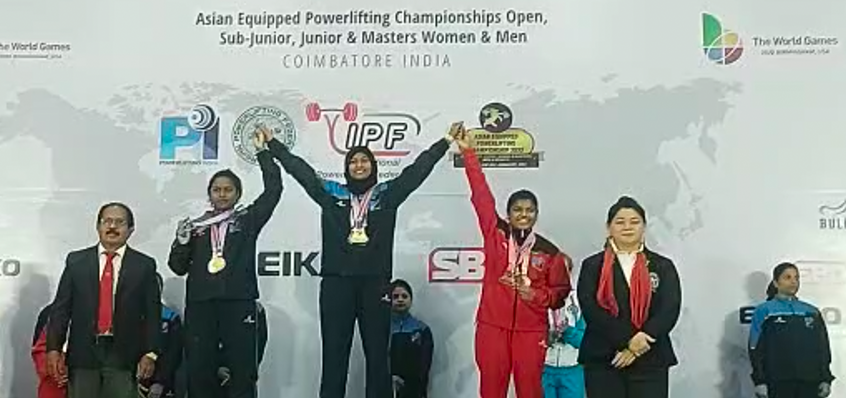 KL Student wins Gold Medals at the Prestigious Asian Powerlifting Championship